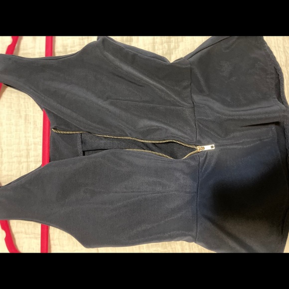 Navy blue peplum top - Picture 4 of 5